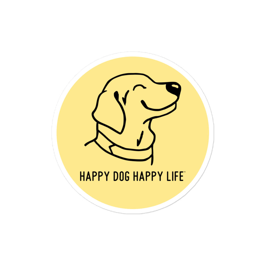 Happy Dog 4" Sticker