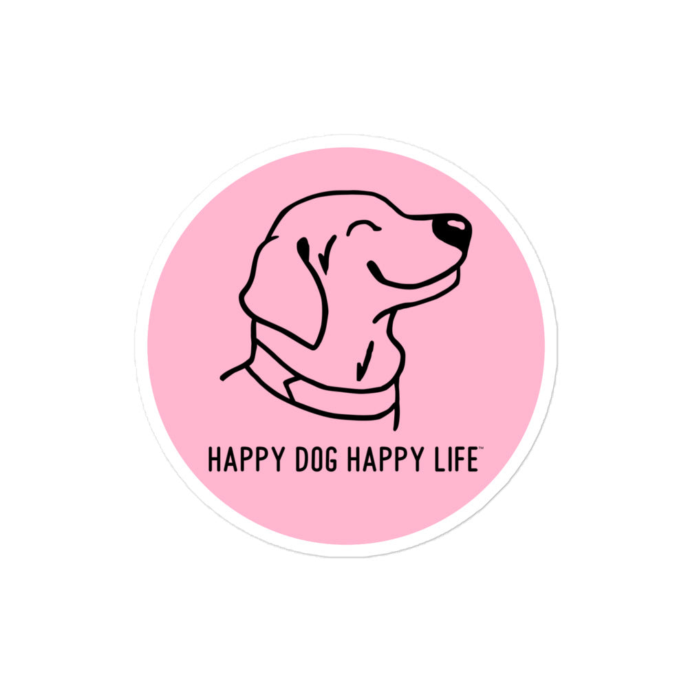 Happy Dog 4" Sticker
